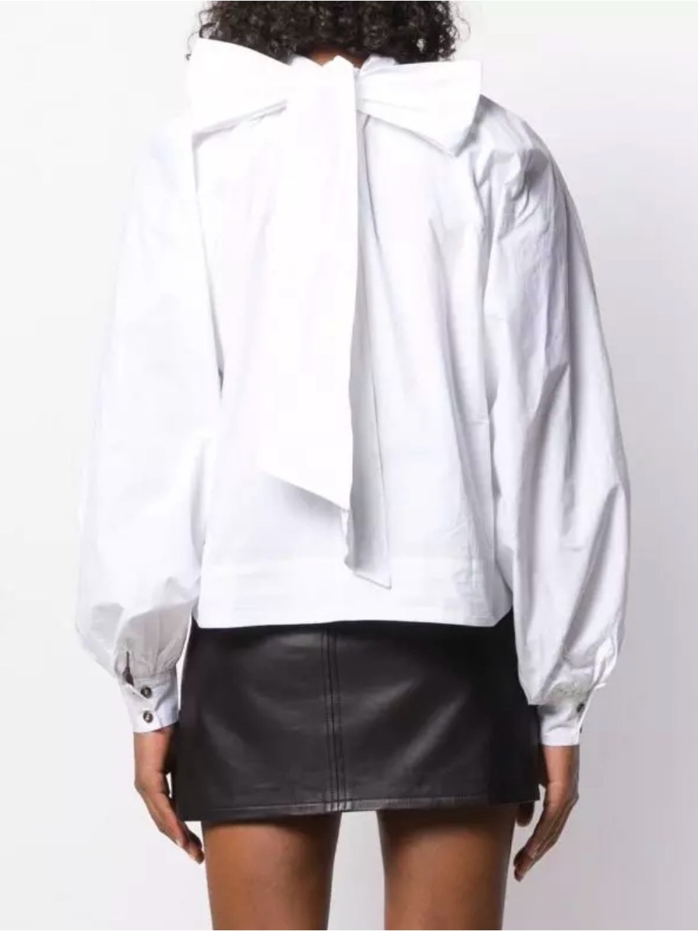Ganni Poplin Bow Blouse